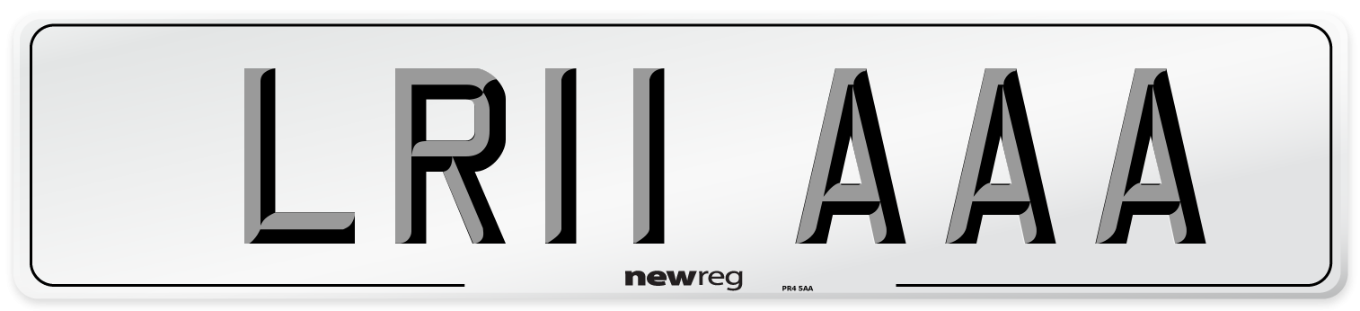 LR11 AAA Number Plate from New Reg